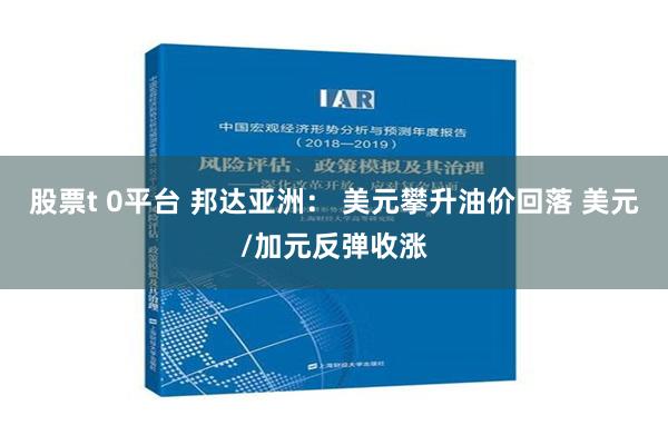 股票t 0平台 邦达亚洲： 美元攀升油价回落 美元/加元反弹收涨