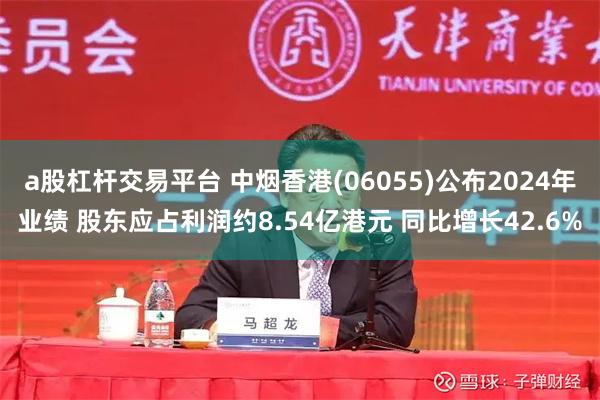 a股杠杆交易平台 中烟香港(06055)公布2024年业绩 股东应占利润约8.54亿港元 同比增长42.6%