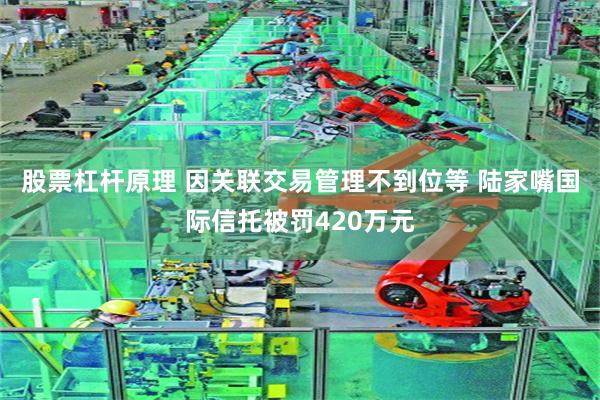 股票杠杆原理 因关联交易管理不到位等 陆家嘴国际信托被罚420万元