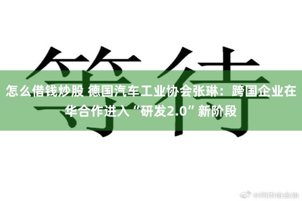 怎么借钱炒股 德国汽车工业协会张琳：跨国企业在华合作进入“研发2.0”新阶段