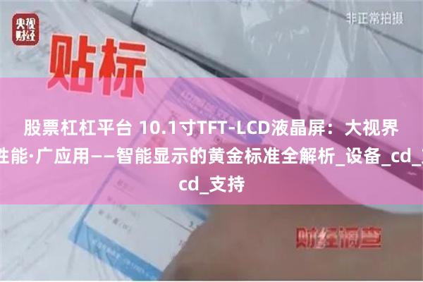 股票杠杠平台 10.1寸TFT-LCD液晶屏：大视界·强性能·广应用——智能显示的黄金标准全解析_设备_cd_支持