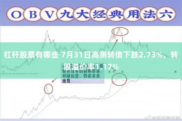 杠杆股票有哪些 7月31日高测转债下跌2.73%，转股溢价率1.17%