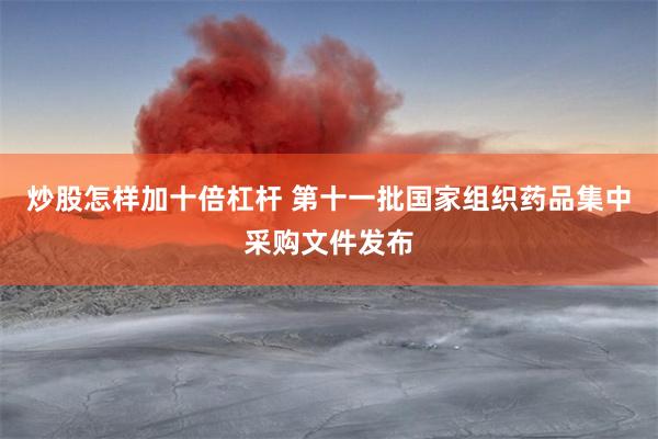 炒股怎样加十倍杠杆 第十一批国家组织药品集中采购文件发布