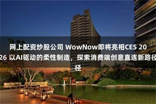 网上配资炒股公司 WowNow即将亮相CES 2026 以AI驱动的柔性制造，探索消费端创意直连新路径