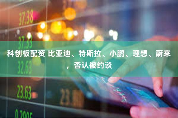 科创板配资 比亚迪、特斯拉、小鹏、理想、蔚来，否认被约谈