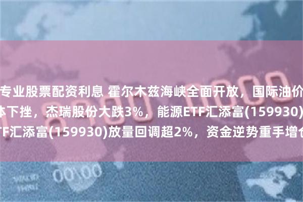 专业股票配资利息 霍尔木兹海峡全面开放，国际油价跳水！油气成分股集体下挫，杰瑞股份大跌3%，能源ETF汇添富(159930)放量回调超2%，资金逆势重手增仓！
