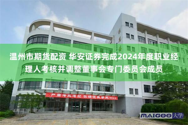 温州市期货配资 华安证券完成2024年度职业经理人考核并调整董事会专门委员会成员