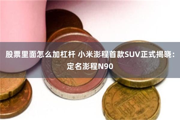 股票里面怎么加杠杆 小米澎程首款SUV正式揭晓:定名澎程N90