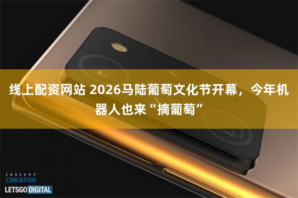 线上配资网站 2026马陆葡萄文化节开幕,今年机器人也来“摘葡萄”