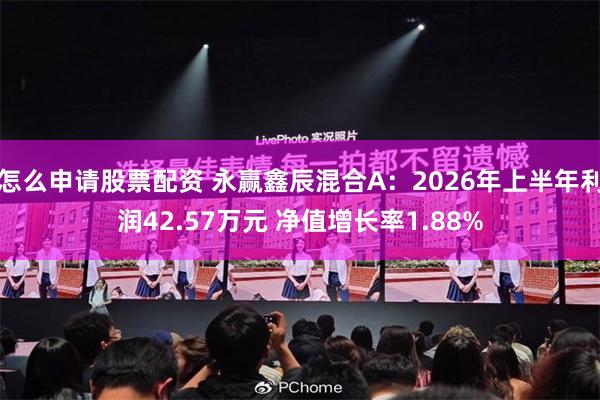 怎么申请股票配资 永赢鑫辰混合A:2026年上半年利润42.57万元 净值增长率1.88%