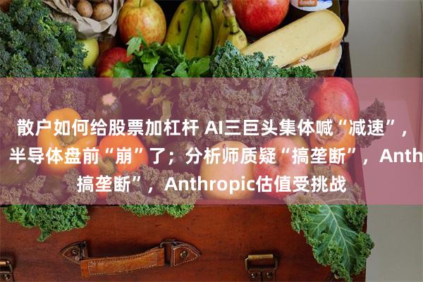 散户如何给股票加杠杆 AI三巨头集体喊“减速”，美股大型科技股、半导体盘前“崩”了；分析师质疑“搞垄断”，Anthropic估值受挑战