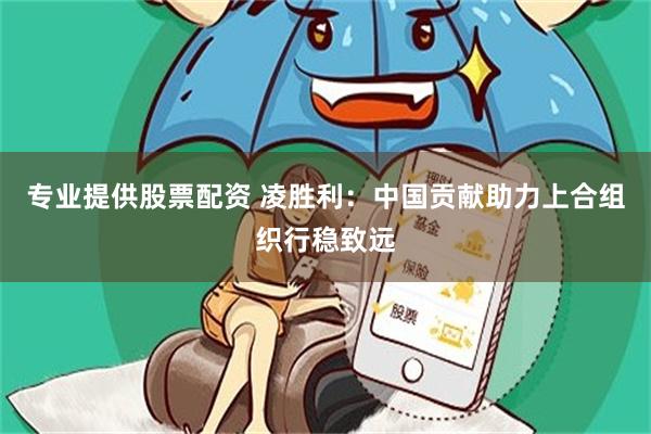 专业提供股票配资 凌胜利：中国贡献助力上合组织行稳致远