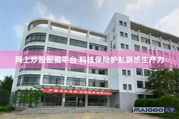 网上炒股配资平台 科技保险护航新质生产力