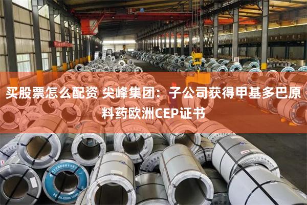 买股票怎么配资 尖峰集团：子公司获得甲基多巴原料药欧洲CEP证书