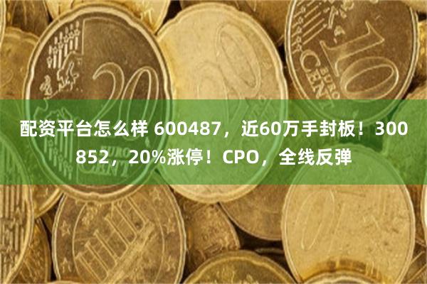 配资平台怎么样 600487，近60万手封板！300852，20%涨停！CPO，全线反弹
