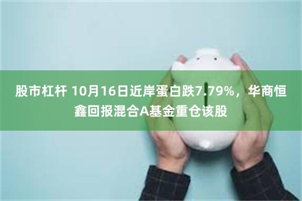 股市杠杆 10月16日近岸蛋白跌7.79%，华商恒鑫回报混合A基金重仓该股