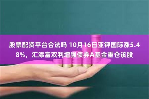 股票配资平台合法吗 10月16日亚钾国际涨5.48%，汇添富双利增强债券A基金重仓该股